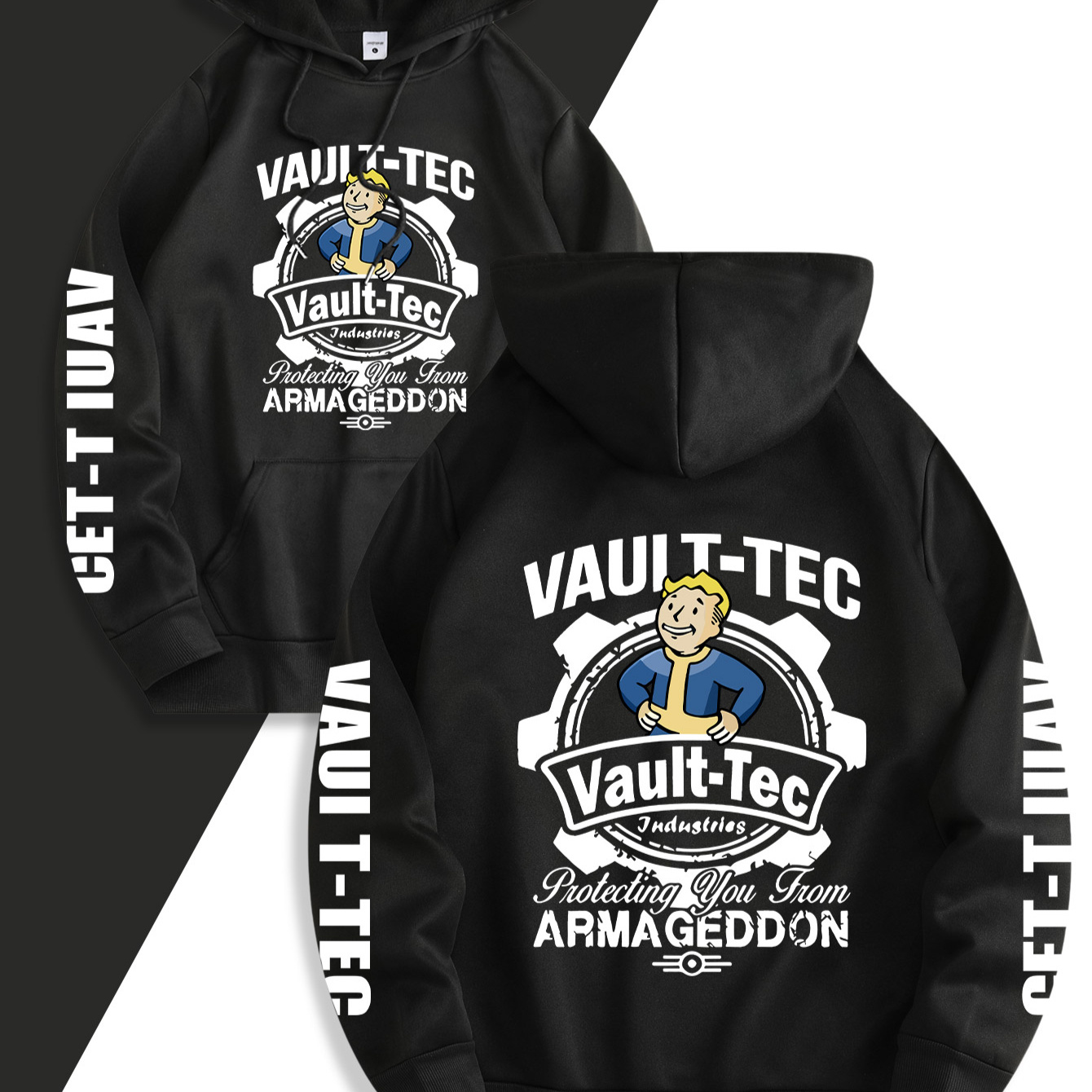 Men's Vault-Tec Graphic Hoodie - Fallout 45 Armageddon Edition