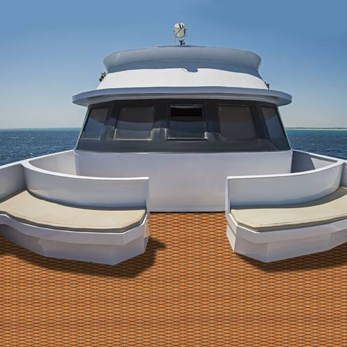 large 94 x35 239x89cm heavy duty eva marine boat flooring mat interlocking like teak wood pattern non slip deck skid surface yacht rug for boats no tools installation
