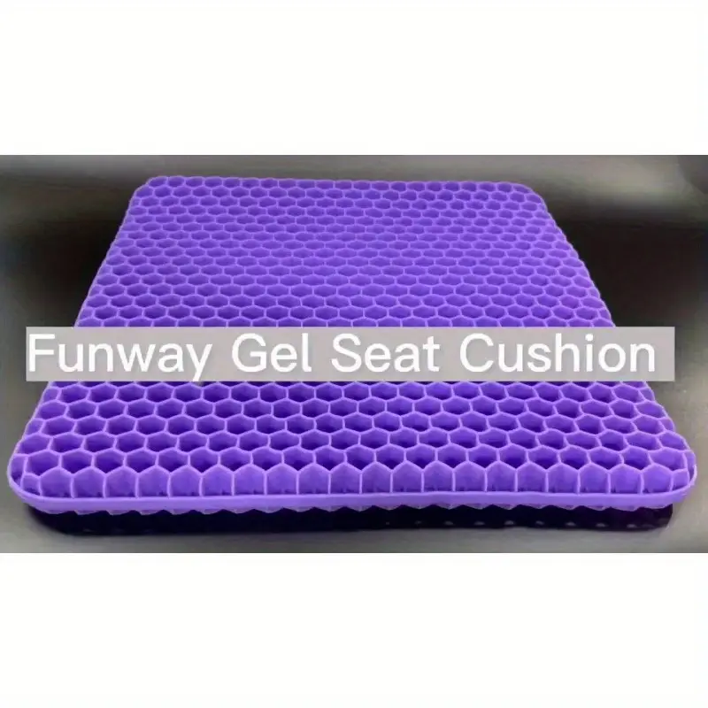3 1pc gel cushion with non slip cover honeycomb design durable zipper closure for office home car chair use non slip cover absorbs pressure points cooling and comfortable details 7