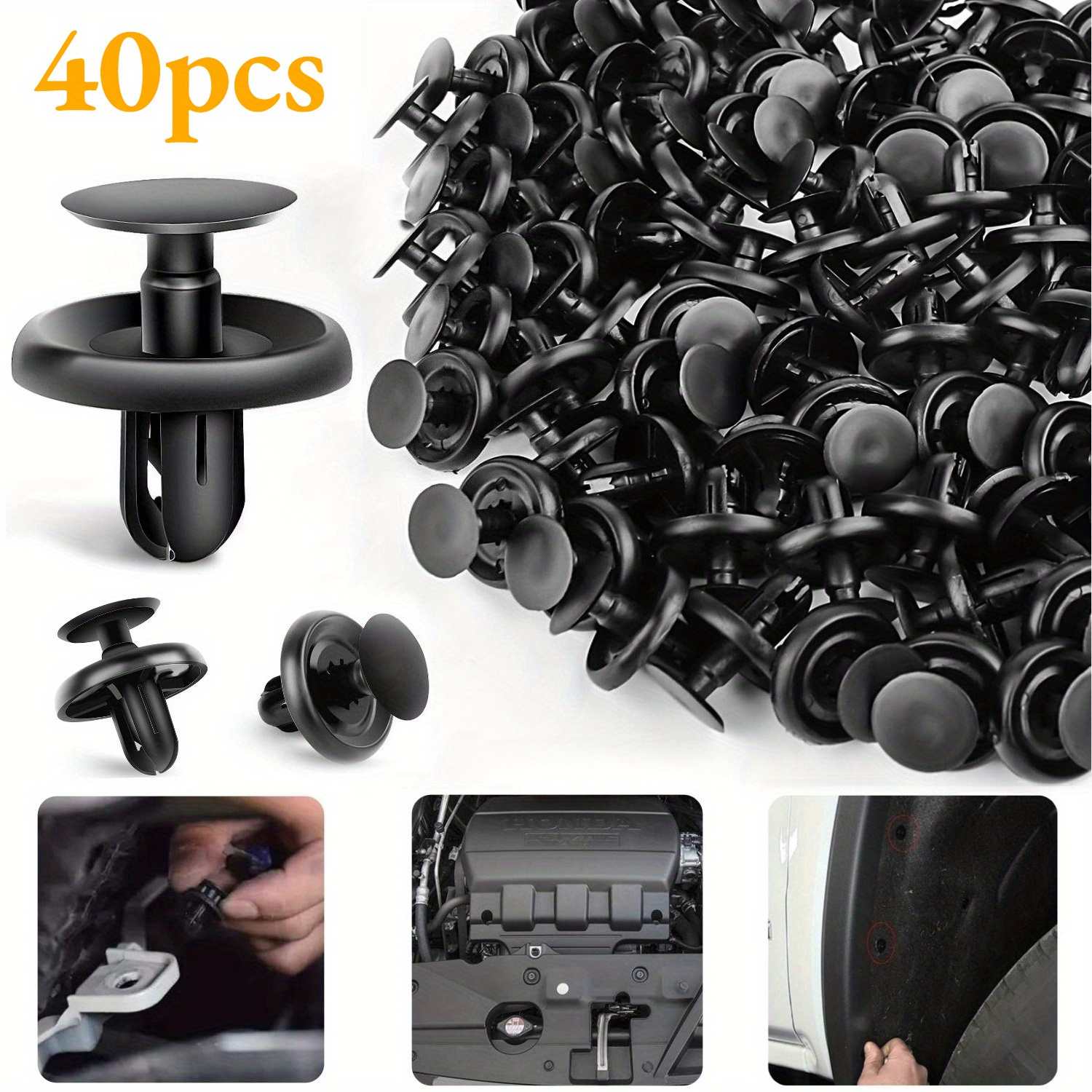 200X Car Clips For TOYOTA Splash Guard Lining Engine Hood