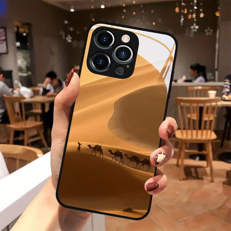phone case   walking scene   black tempered glass suitable for iphone   air 17 pro 17 pro   16     pro max   plus 15 pro 15 pro max 14 14 plus 14 pro 14 pro max 13 13 pro 13 pro max