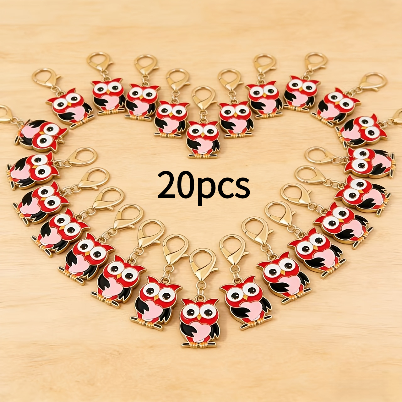 TEMU Parure de porte-clés - Rouge avec , yeux expressifs, de durable, parfait pour les anniversaires, Noël, les anniversaires de mariage et de fête