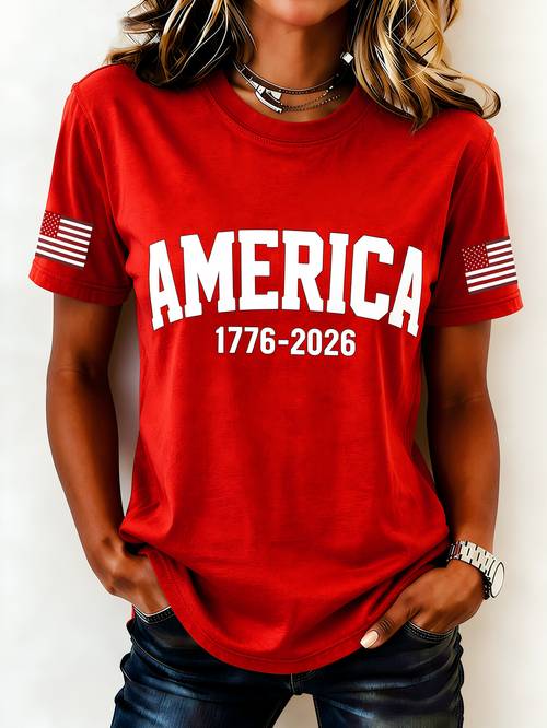 women usa vintage 1776 america flag t shirt short sleeve round neck casual top with sleeve lettering suitable for summer outfits homewear gifts machine washable history apparel