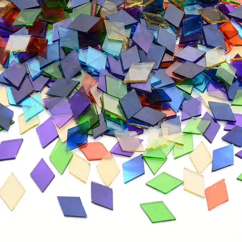 Fogli Di Vetro Colorato Per Mosaico E Artigianato - 10 Pezzi 10x15 Cm - Foto 4