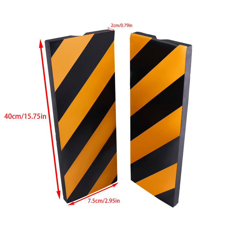 2pcs Rubber Wall Corner Guards with Reflective Strips