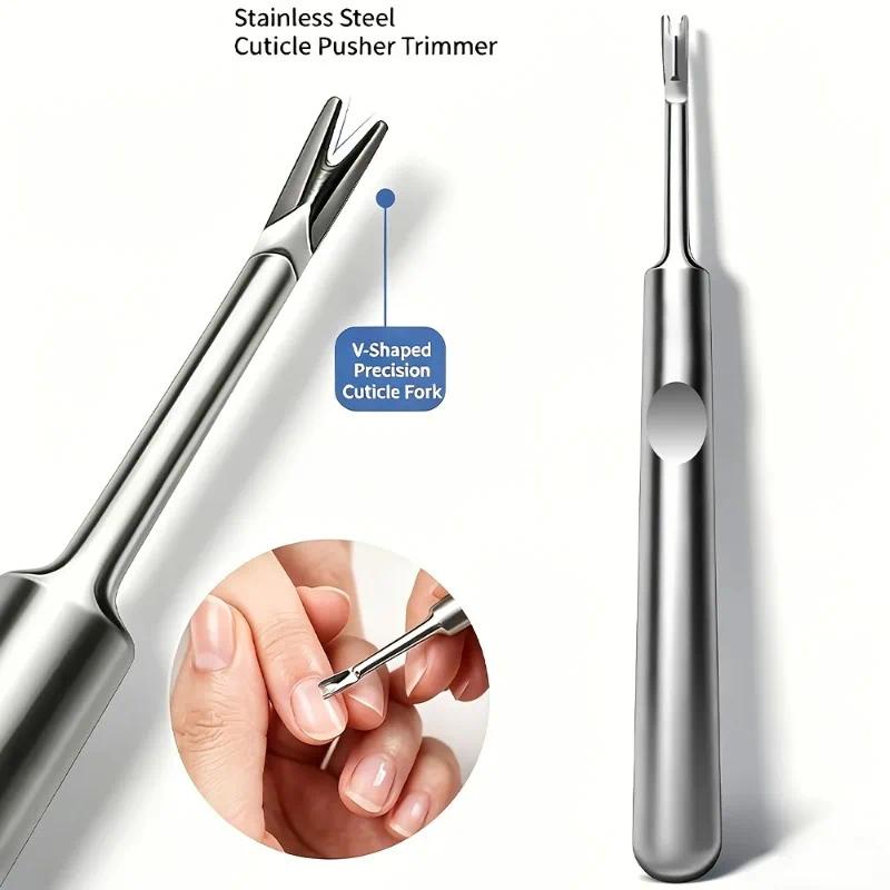 4pcs Cuticle Pusher and Ingrown Toenail Tool Set for Nail Care
