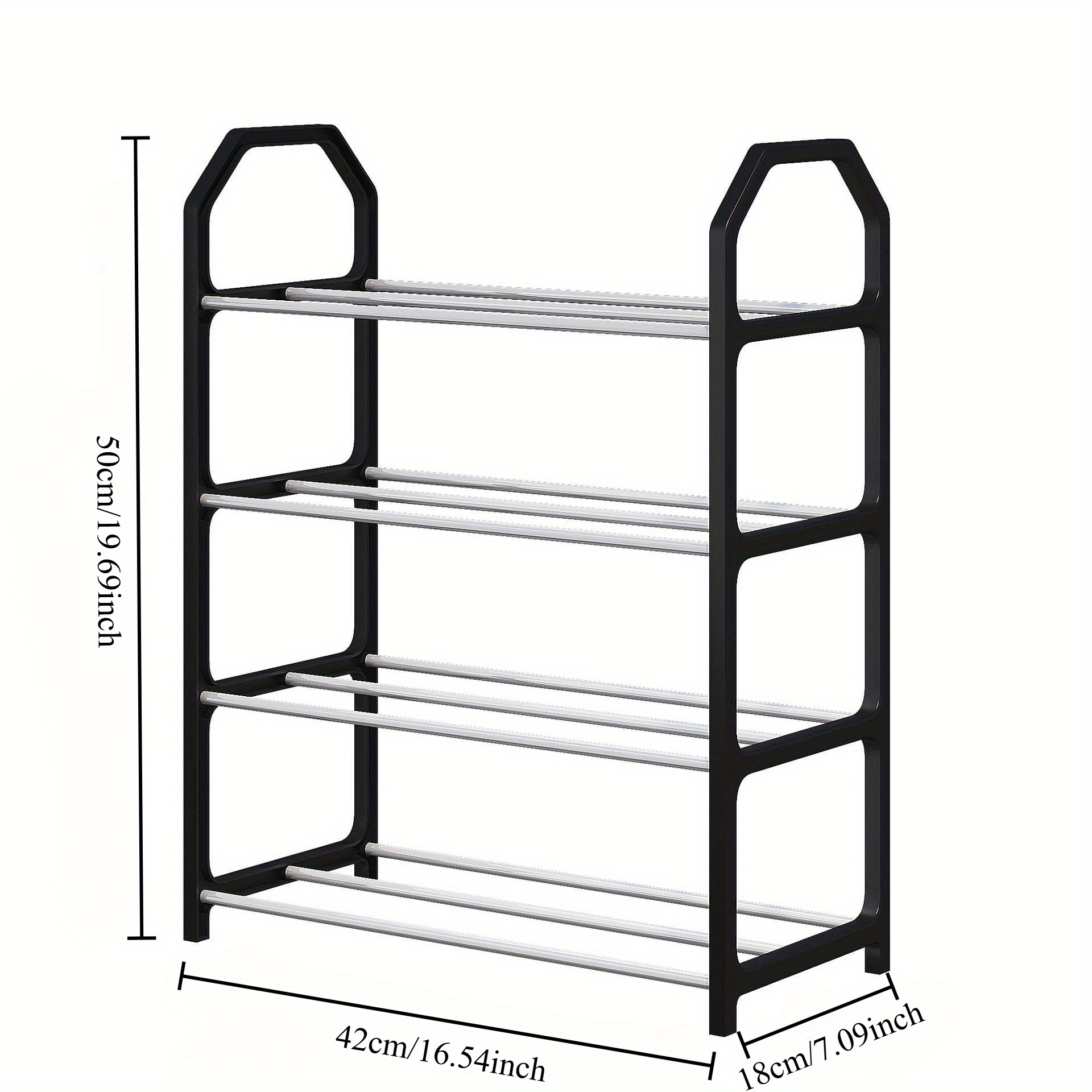 1pc, indoor and outdoor   assembled shoe rack, multifunctional foldable storage, suitable for living room, bedroom, student  ,  , door and  , floor mounting, simple and convenient details 4