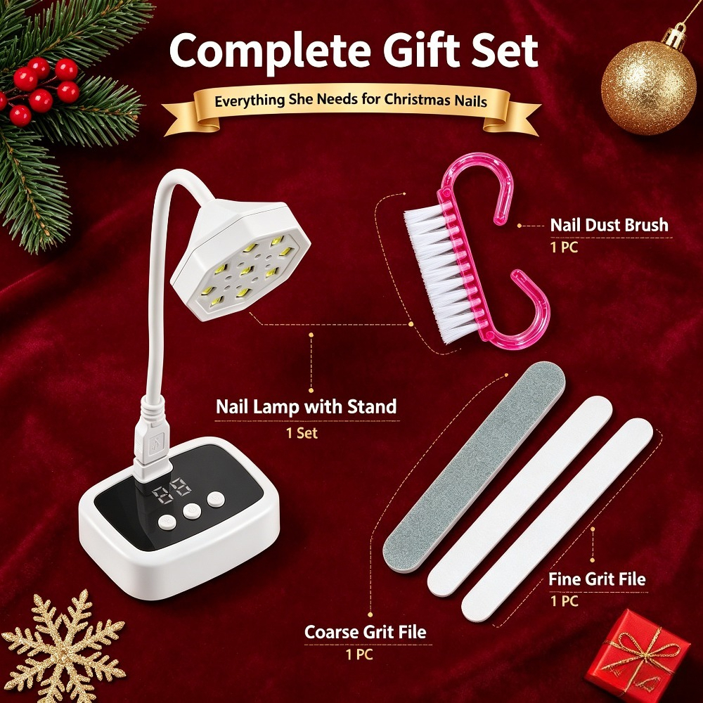 360° Rotatable Nail Lamp 4pcs Set with Nail Tools