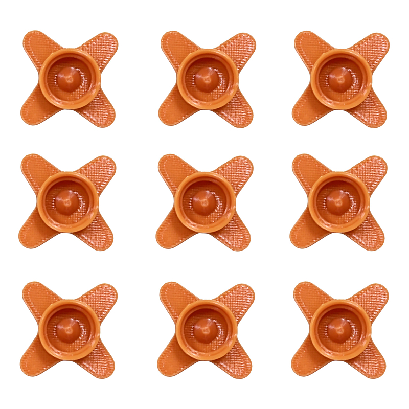 Image of 9pcs Orange Threaded Sealant Nozzle Caps Suitable For Adhesive & Sealant Cartridge Tubes, Plastic Locking Capsules For, Moisture Preservation & Seal Covers For