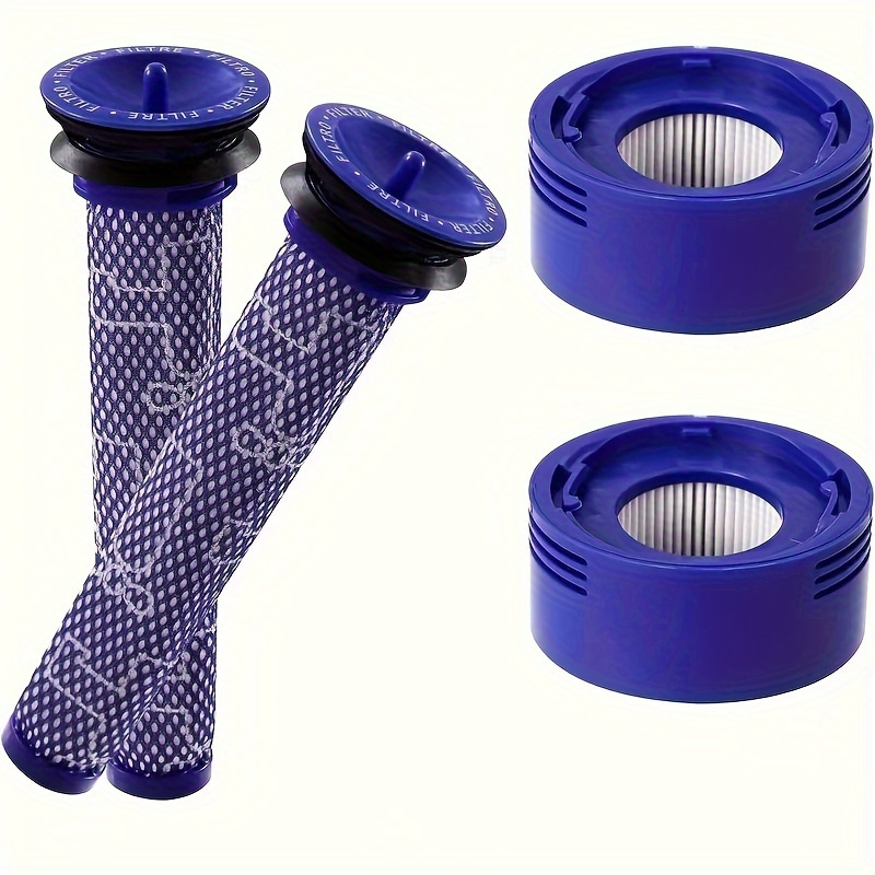 2 Or 4pcs Replacement Filters For Vacuums - Compatible With V6, V7, V8, Dc59, Dc58 Models, Includes Pre-filter And Post-filter Meshes