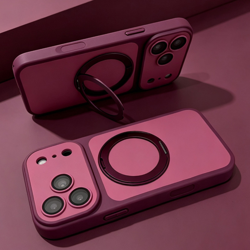TEMU Phone Case: New Luxury Rotating Ring Kickstand Magnetic Stand Phone Case For Iphone 18 Pro Max/17 Pro Max/16/15/14/13 Pro Max Wireless Charging