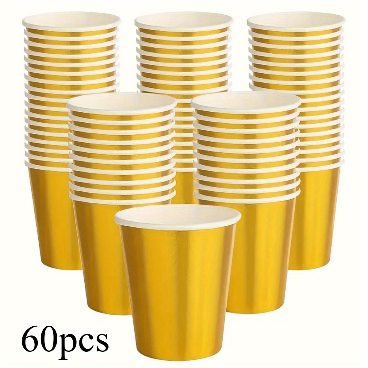 Image of Set Of 60 Party Cups, Ideal For Drinks, Great For Weddings, Birthdays, Holidays, And Seasonal For Halloween、christmas
