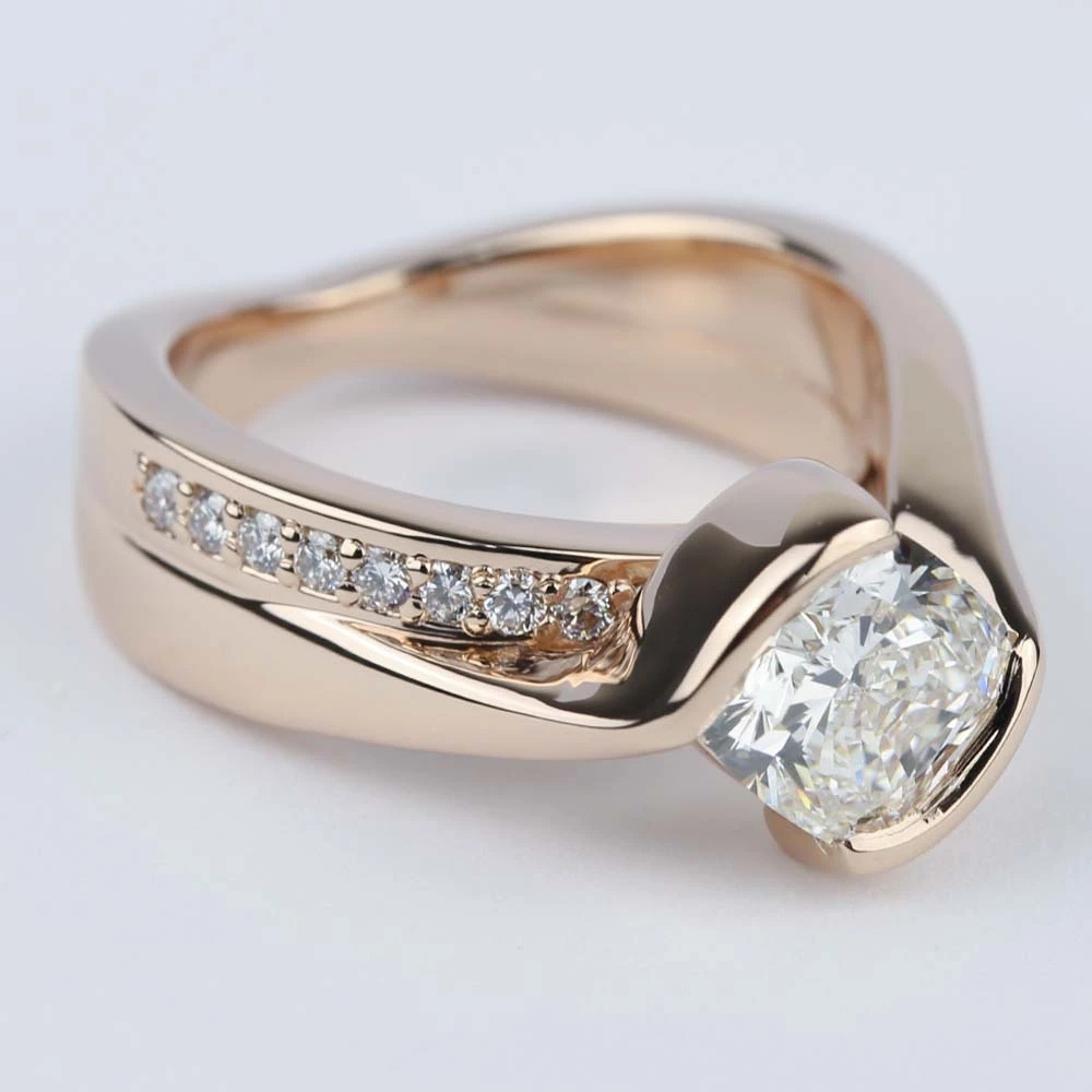 E-shop Modische Goldfarbene Ringe mit Synthetischem Weißem Kubik-Zirkonia – Synthetische Edelsteinringe für Frauen – Versprechen, Hochzeit, Jubiläum,