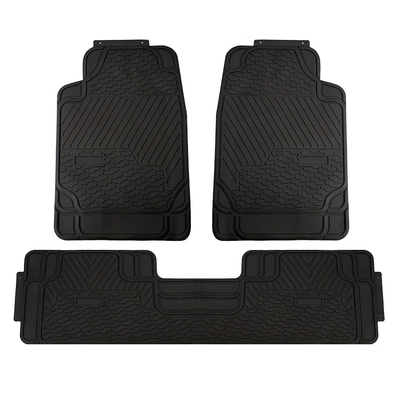 

Set Of 3 Universal Heavy-duty Car Floor Mats, Customizable Rubber Mats Suitable For Sedans, Suvs, And Trucks, Featuring Safety Non-slip Design, , And Durability, Ideal Automotive Accessories.