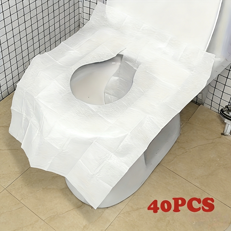 40 Disposable Toilet Seat Covers, Portable For Travel, Convenient Toilet Paper, Essential For , Hygiene Isolation Seat Covers, A Must-have For Back-to-
