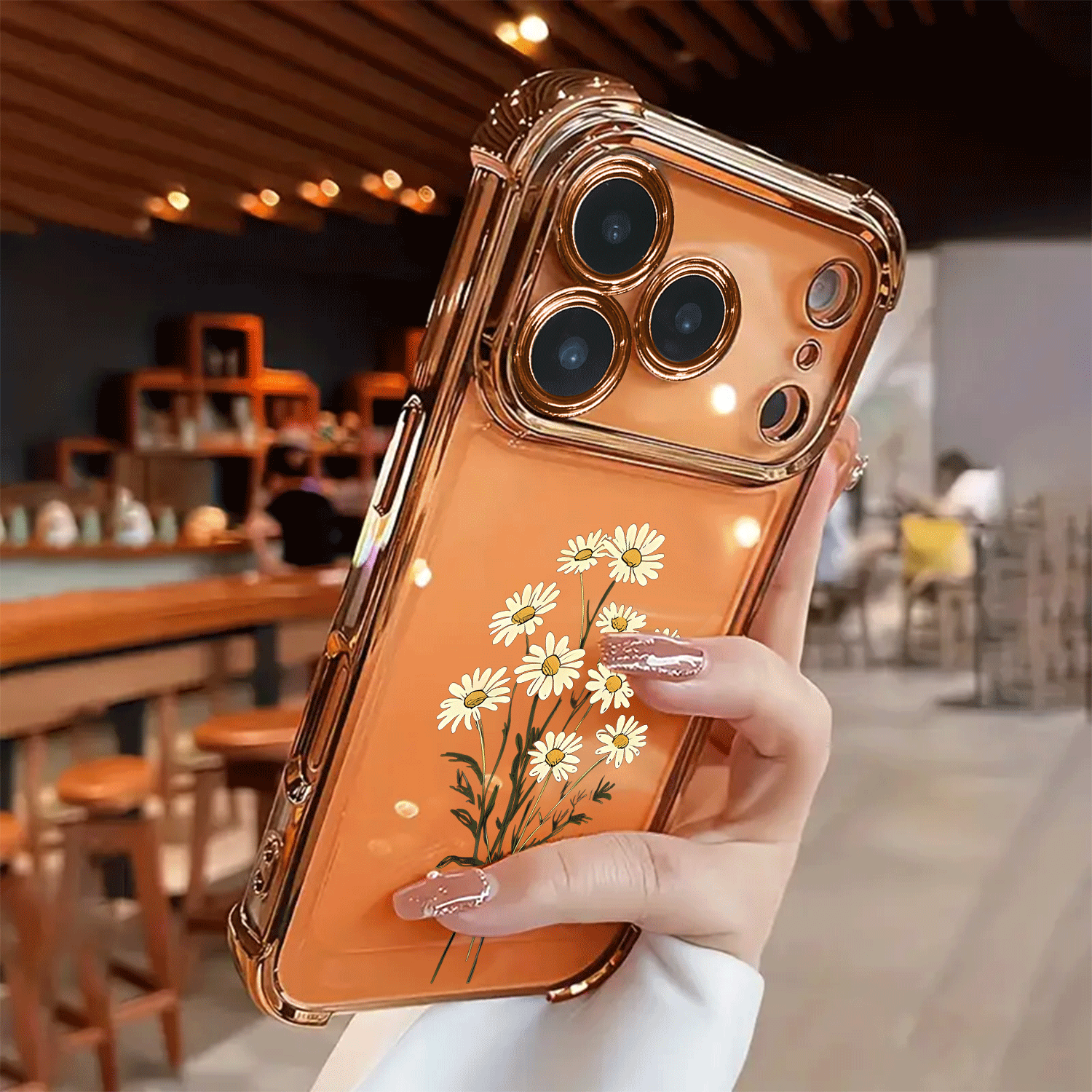 TEMU Phone Case: Simple Pattern Electroplated Transparent Shockproof Soft Full-coverage Tpu Phone Case, Suitable For Iphone 17 16 15 14 13 12 11 Pro