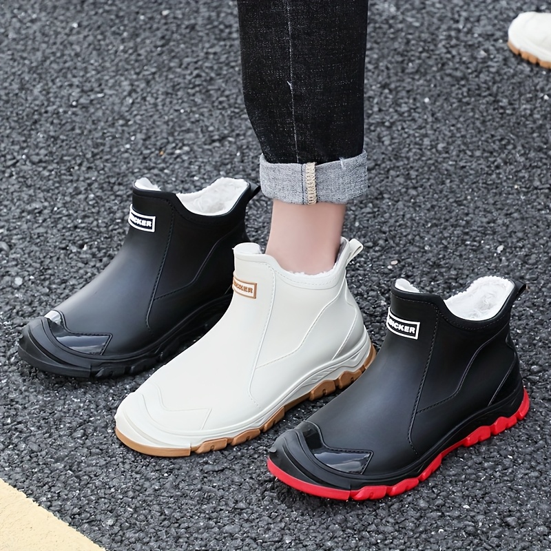 men s & women s heavy-duty high quality rubber boots - large eu 48/us 12 (xxl)   non-slip with cushioned sole, easy- /white tread for fishing, gardening, kitchen, outdoor - unisex rain boots 3