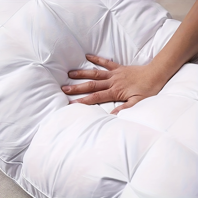 Set of 2 Luxurious Five-Star Hotel Quality Pillows - Designed for Deep Sleep with Neck Support, Featuring High-Density, Non-Flattening Covers Suitable for All Seasons, Made with White Satin And Filled with 100% Polyester