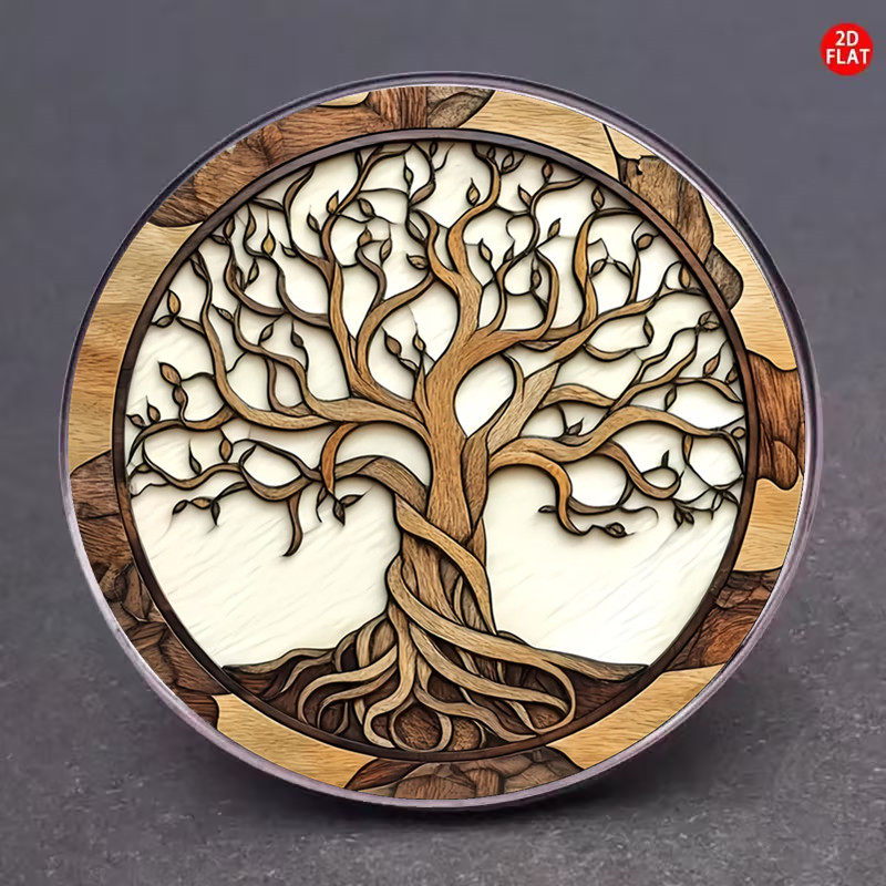 TEMU Broche 2D PLATE 1pc Arbre de Vie, Corsage Créatif Unique, Badge de Vêtement, Convient pour Sacs à Dos, Vêtements, Encolures et Chapeaux, Ajouts