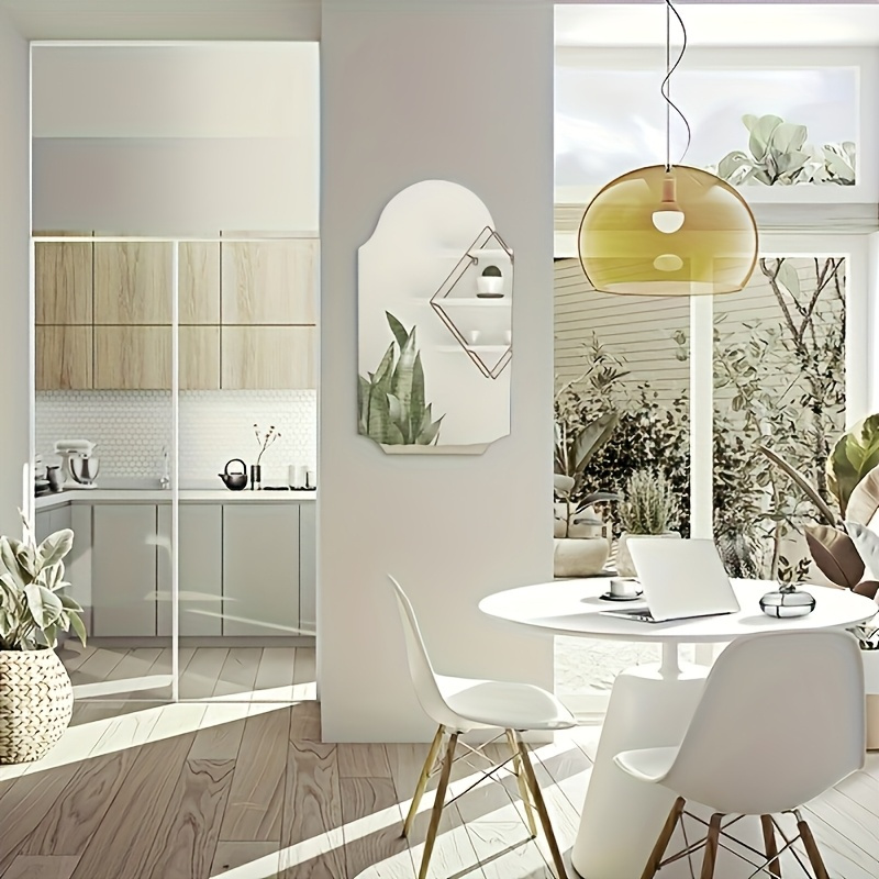 Acrylic Self-Adhesive Irregular Vanity Mirror for Makeup