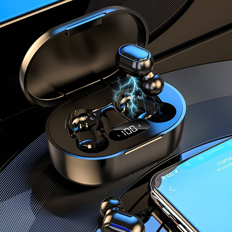 2024 advanced in ear hi fi stereo earphone with   noise reduction wireless connection volume control usb charging 200mah battery suitable for games and calls non winding cable included