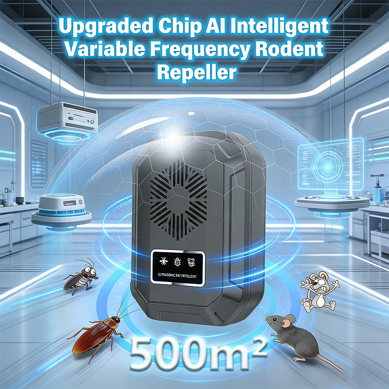 Sycees New AI Sonic Wave Technology Household Pest Repeller - Wide Coverage, Smart Sonic Wave Technology, Non-Toxic and Odorless Indoor Insect Control, Safe and Humane Rodent, Mosquito, Fly, Cockroach, and Spider Eliminator, Modern Pest Repellent