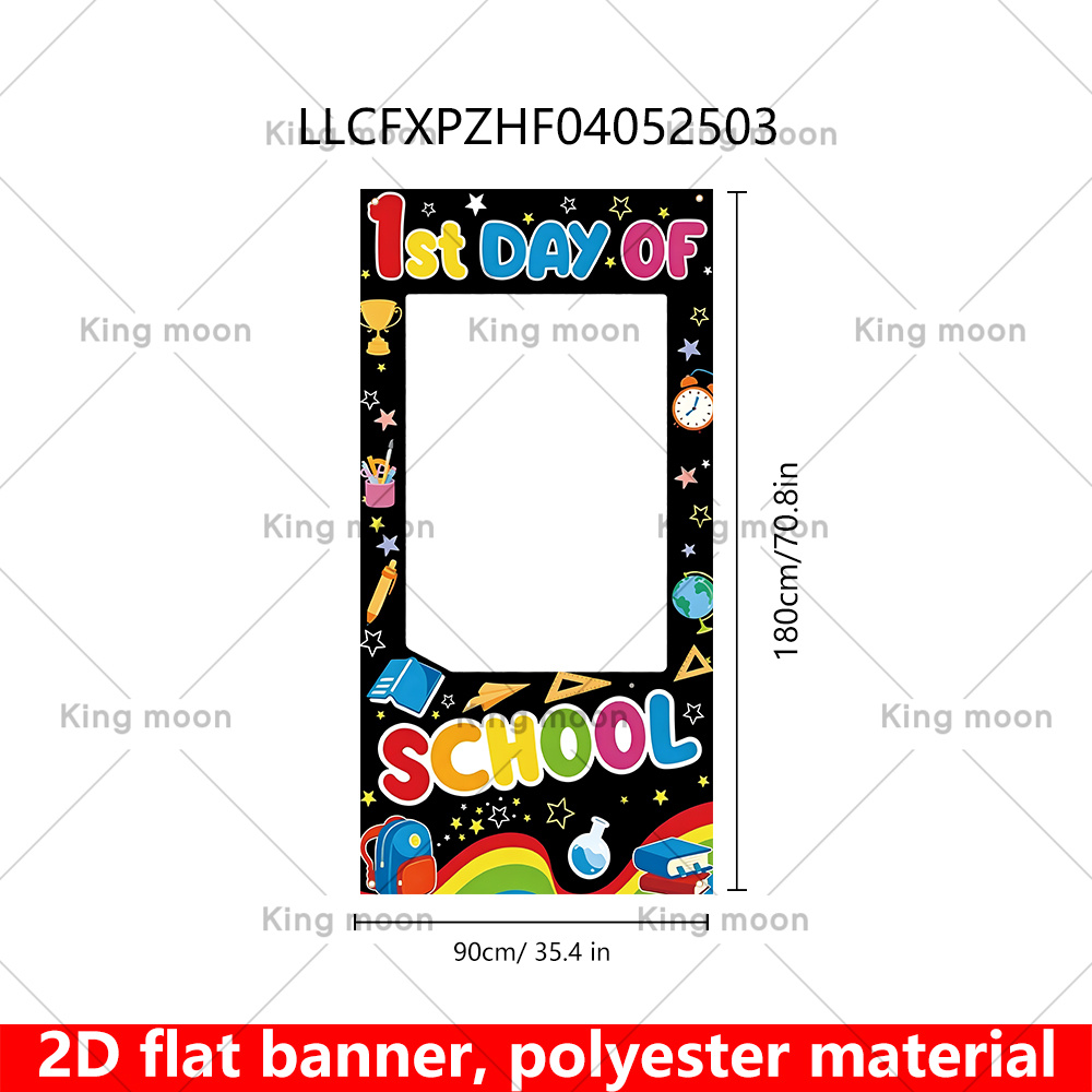 TEMU Bannière plate 2D, 1 pièce, d'école et toile de fond pour cabine photo - Extra large 70,8"x35,4" Décoration pour maternelle/, convient pour