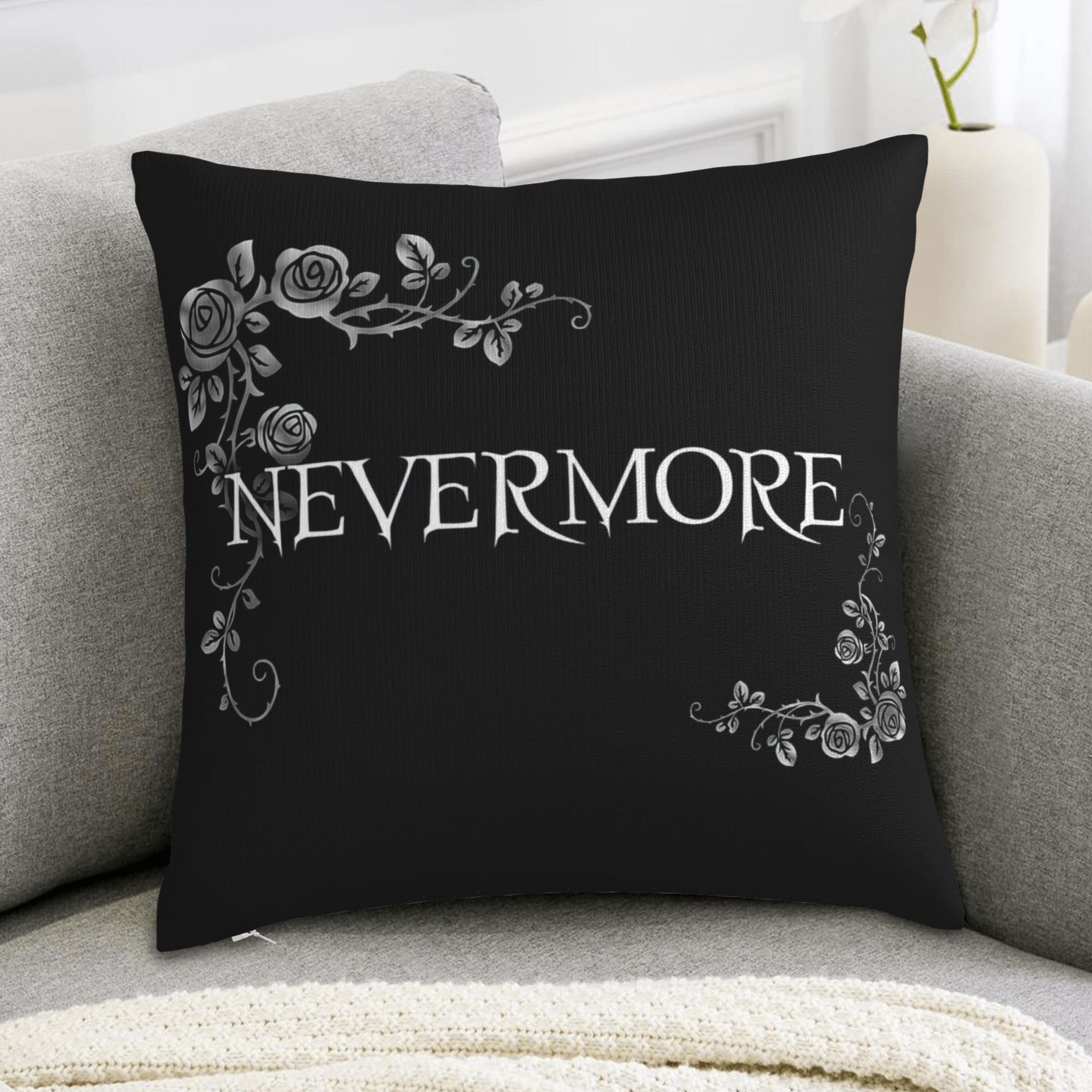 TEMU 1pc Edgar Poe The Throw Pillow Cover, No Pillow Insert, , J , Edgar Poe, 18 Inch X 18 Inch Double Sided Print Throw Pillow Cover, Home Decor Gift Home Decoration