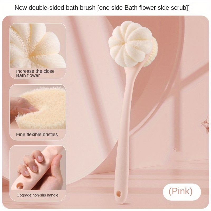 wall mountable long handle shower brush with soft bristles for back scrubbing   no battery required   personal care tool Product details 5