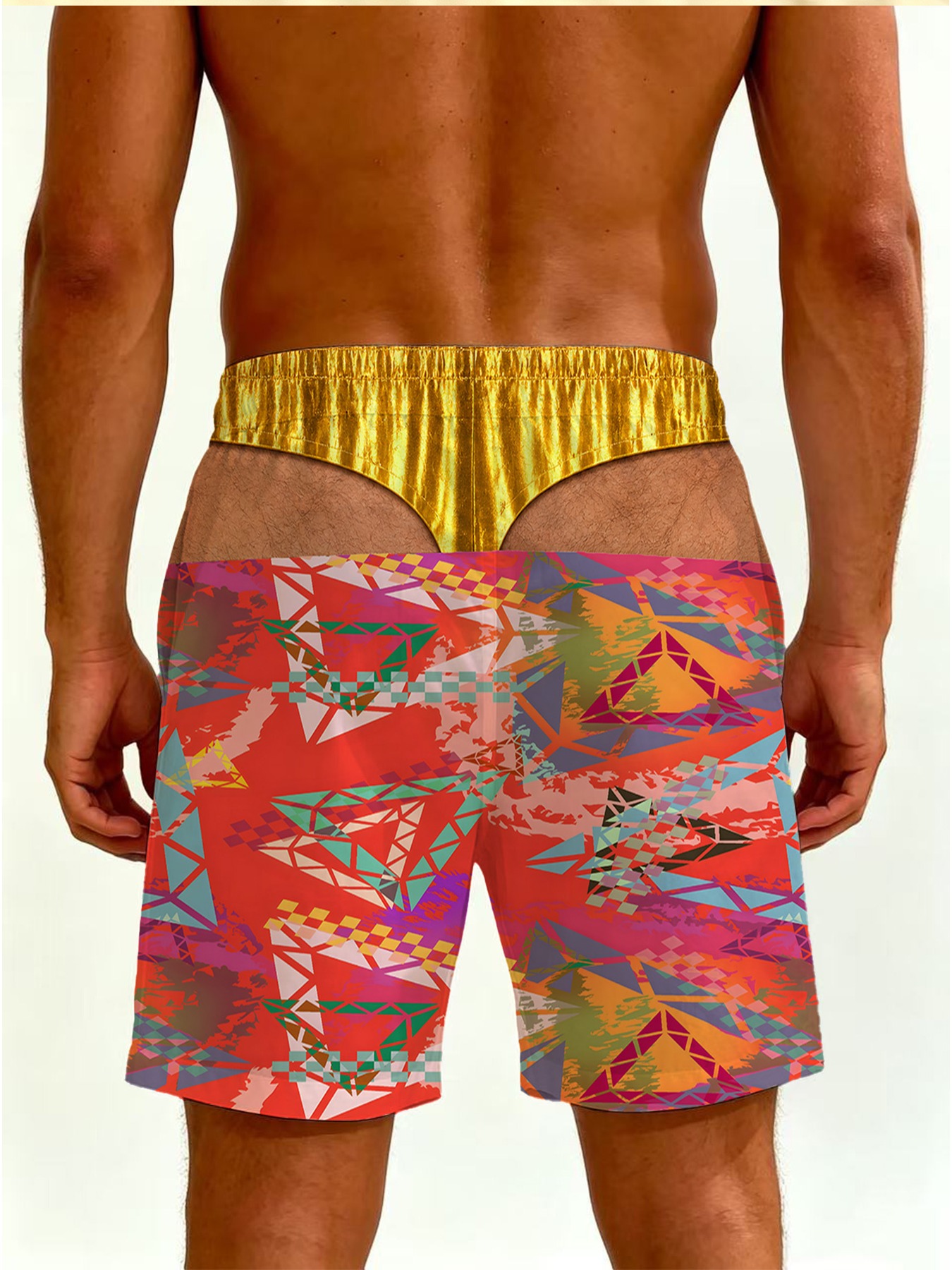 herren-shorts mit aufdruck – unstrukturierte freizeit-shorts, sommerurlaub strand-badehose, einzigartiges blattmuster, elastischer bund mit kordelzug, atmungsaktiver schnelltrocknender stoff, ideal für strand, pool & freizeitkleidung, geschenkidee. schwimmbecken