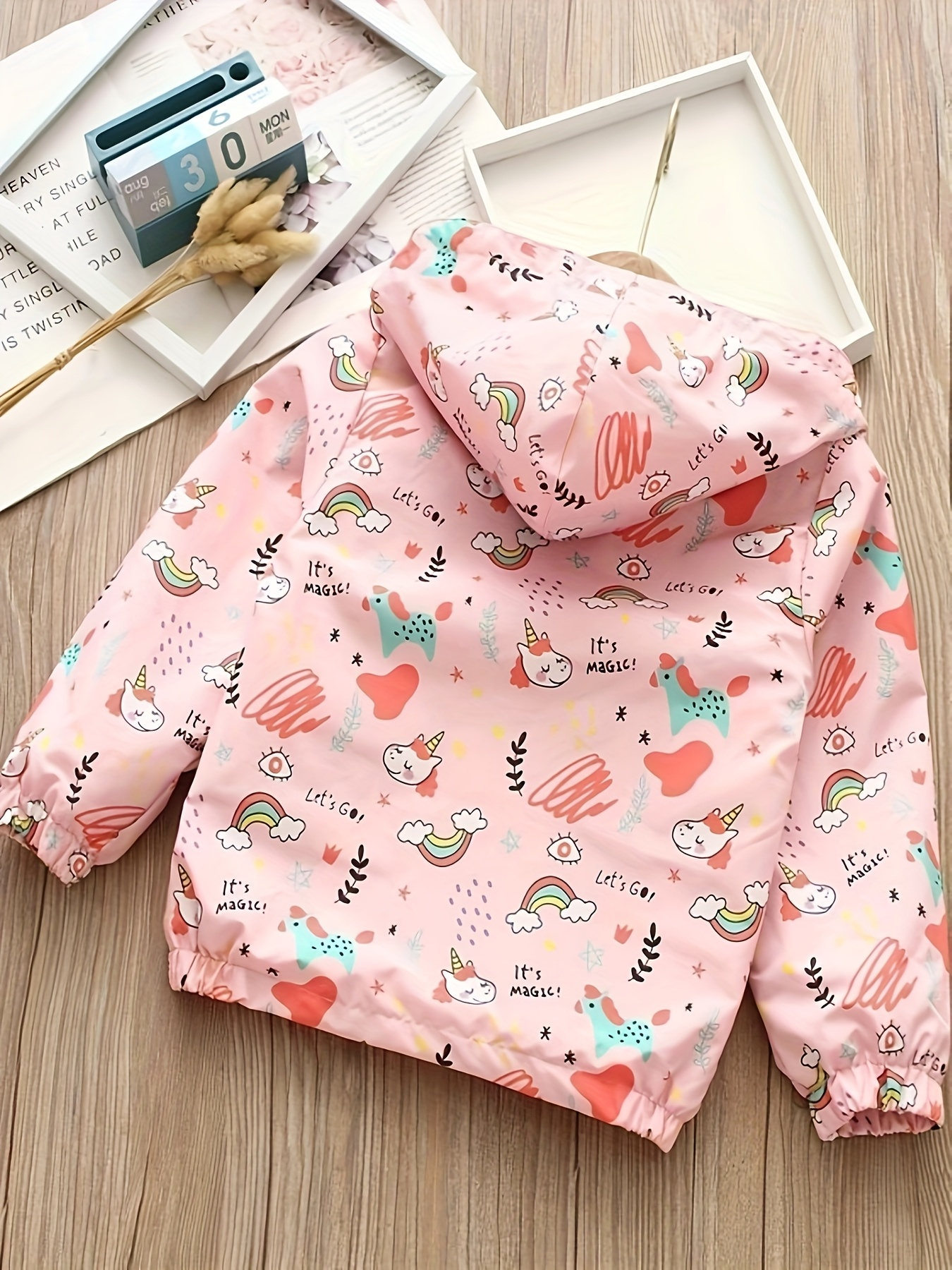 Girls' Warm Lined Double Layer Hooded Coat