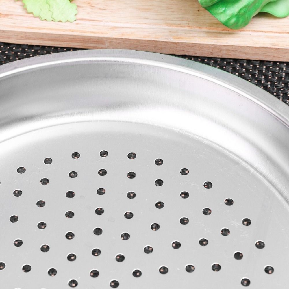 stainless steel steamer insert for wok 28 30 32 34cm   fish dumpling   kitchen cooking gadget thickened steamer basket details 6