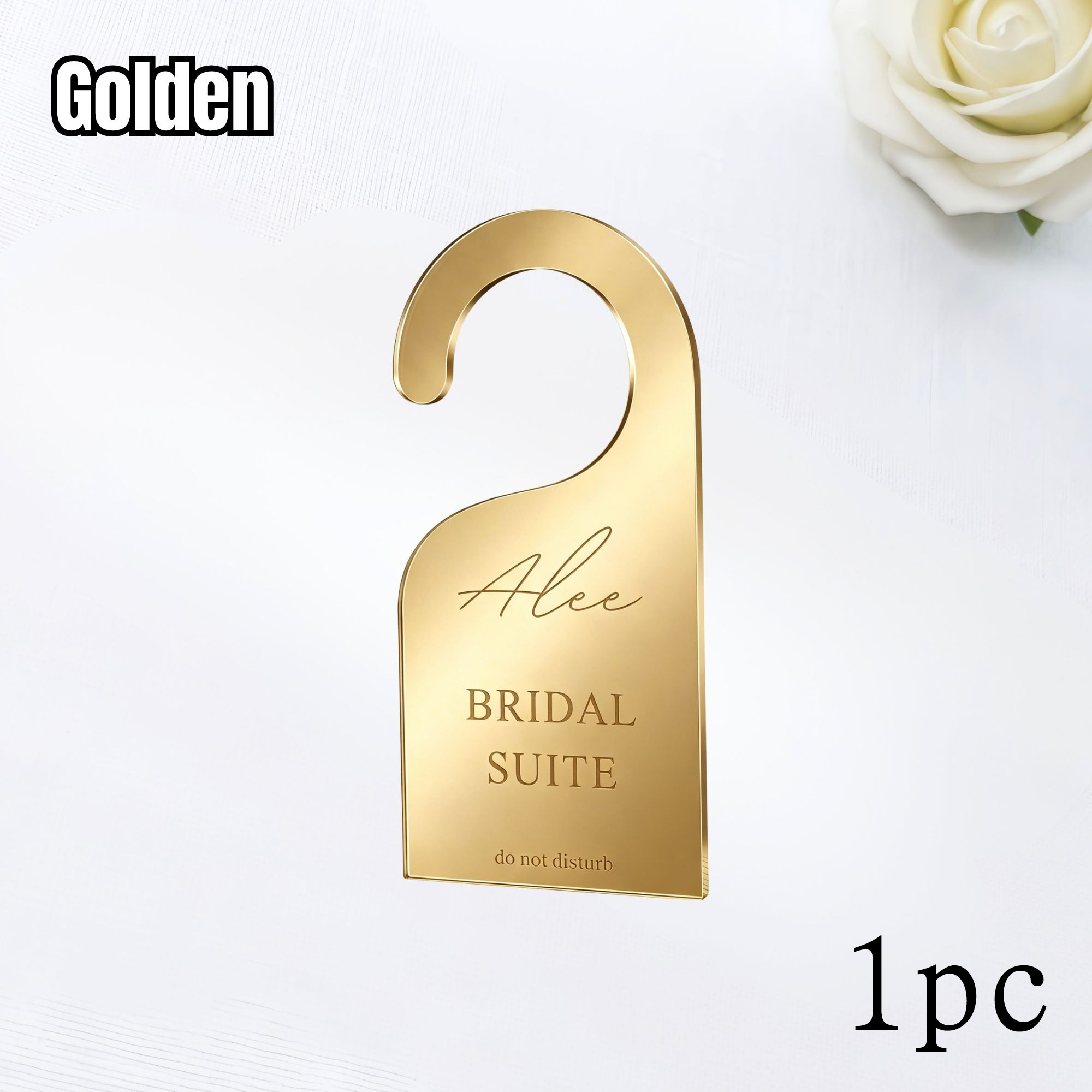 TEMU Ornement décoratif suspendu personnalisé, Plaque de porte personnalisée en acrylique , Ornement suspendu de décoration de chambre de mariée,