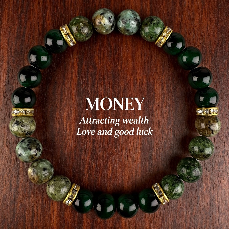 TEMU 1pc Bracelet fait main avec perles d'espacement en naturelle d'œil de et pin africain, style unisexe, bijou et durable à , cadeau idéal, cadeau
