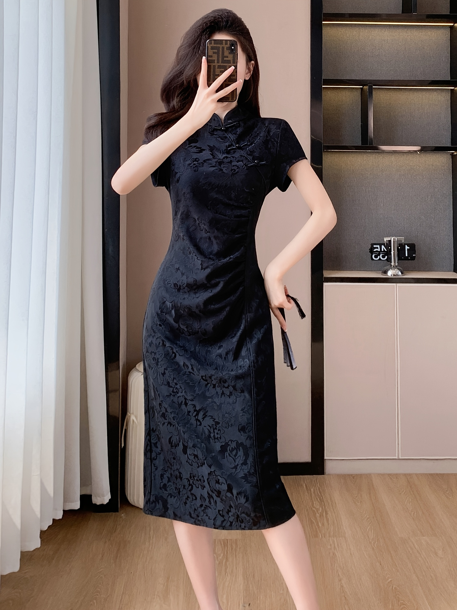 Shanghai Tang 未着用チャイナドレス 中国女子がチャイナ服を着てみた！TEMUで可愛いチャイナ服を激安