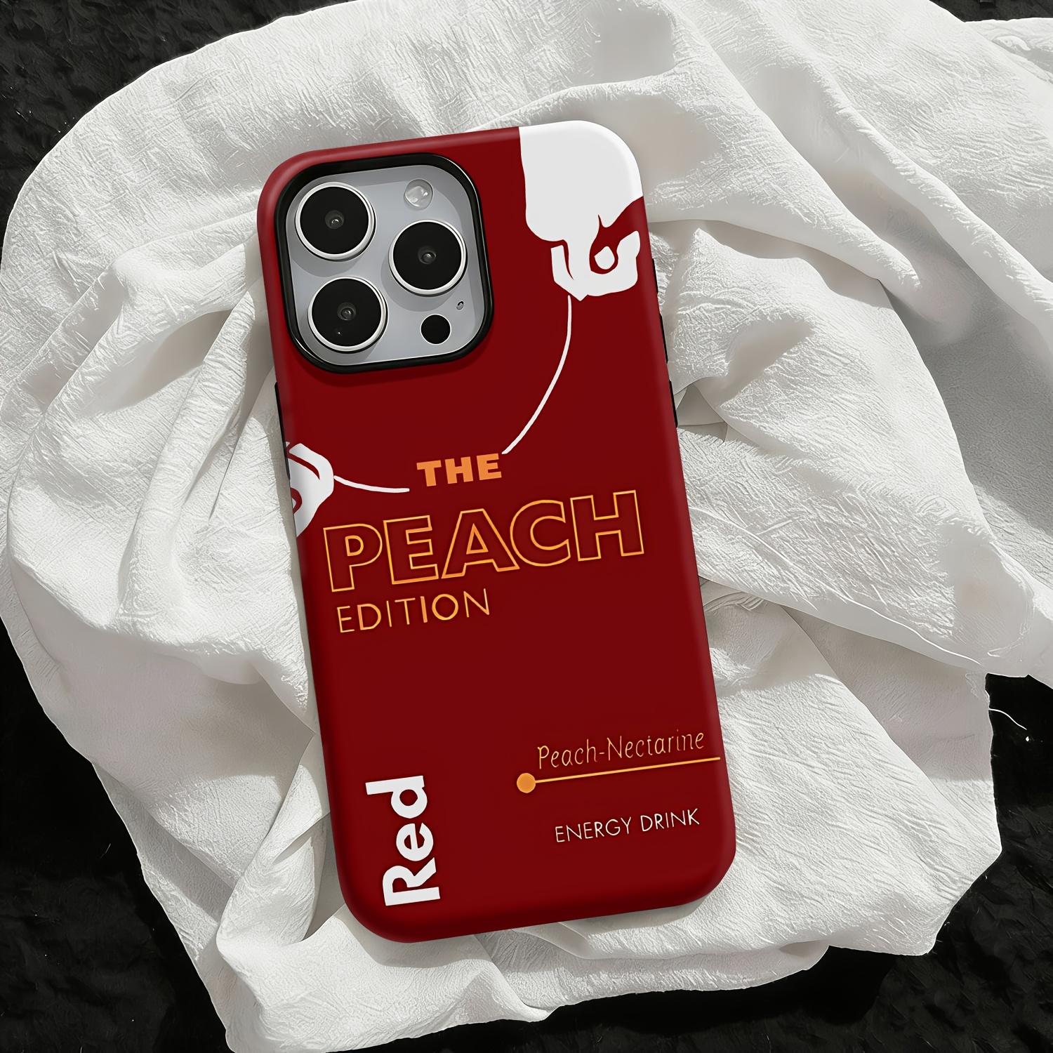 TEMU Phone Case - 2d Flat Design 1pc Printed Phone Case: Energy Drink Phone Case, Compatible With Iphone