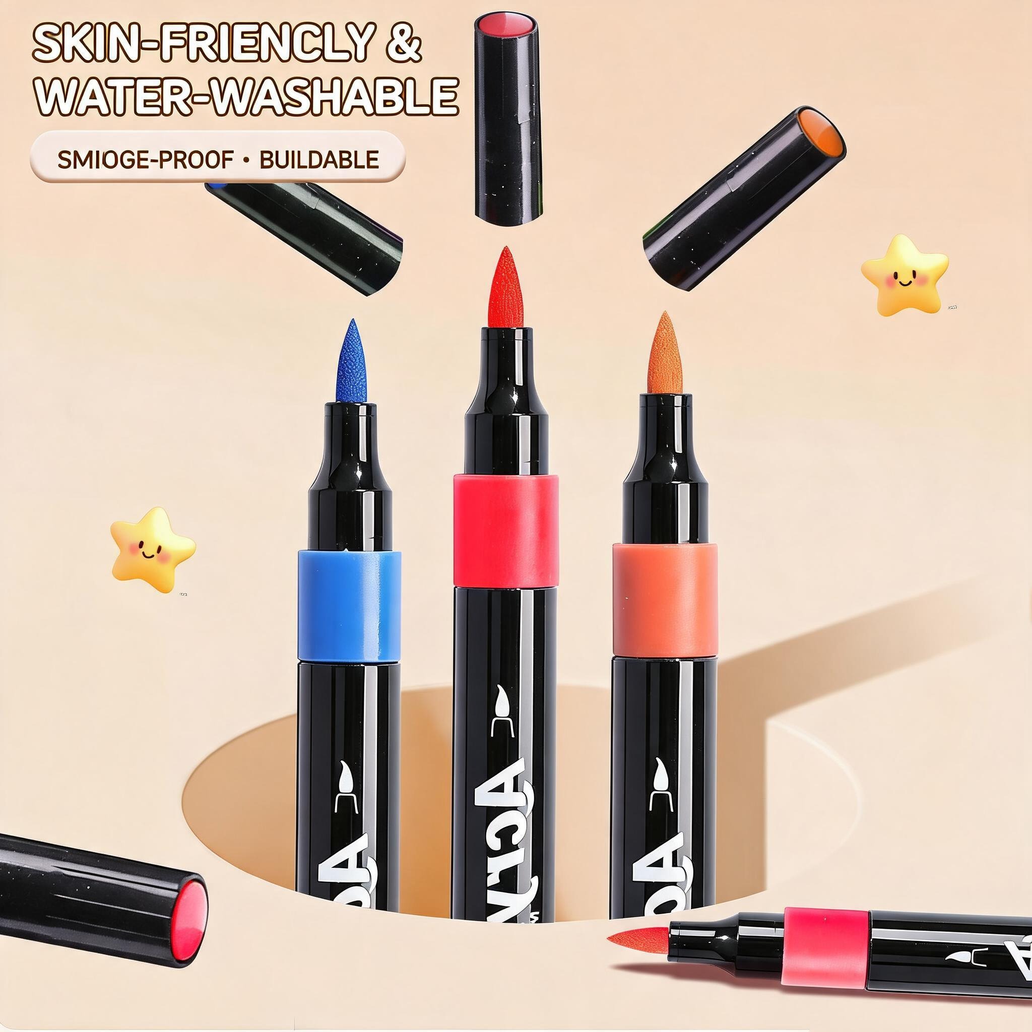 24/36/48 Color Quick-Drying Acrylic Marker Set