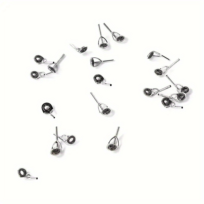 TEMU Kit di riparazione per canne da pesca in acciaio inossidabile multi-specifica, diverse dimensioni, accessori per la riparazione di canne da
