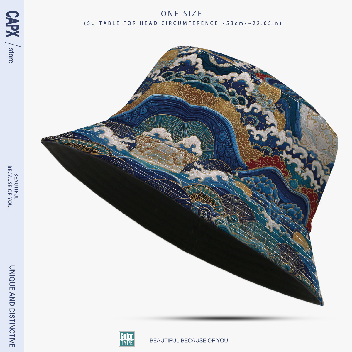 TEMU Men' & Women' Vintage Chinese Bucket Hat - Lightweight Breathable Fisherman Suitable For Summer, Outdoor Travel, Beach Vacations, Suitable For