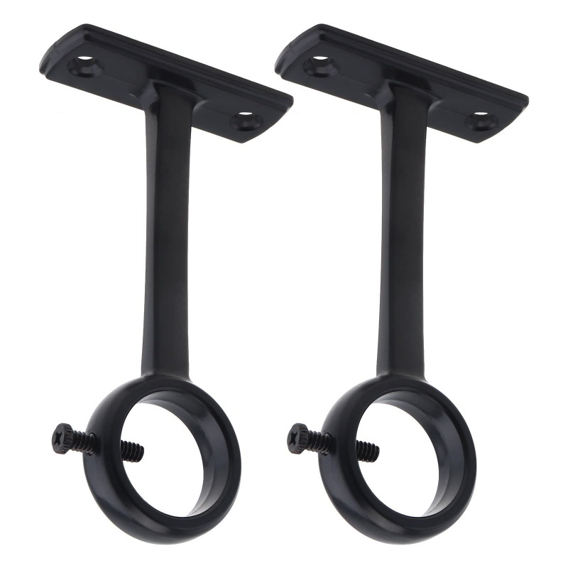 TEMU Supports de tringle à rideau à fixation au plafond, Porte-tringle à rideau robuste en aluminium pour plafond et mur pour tringle de 1 pouce (2,