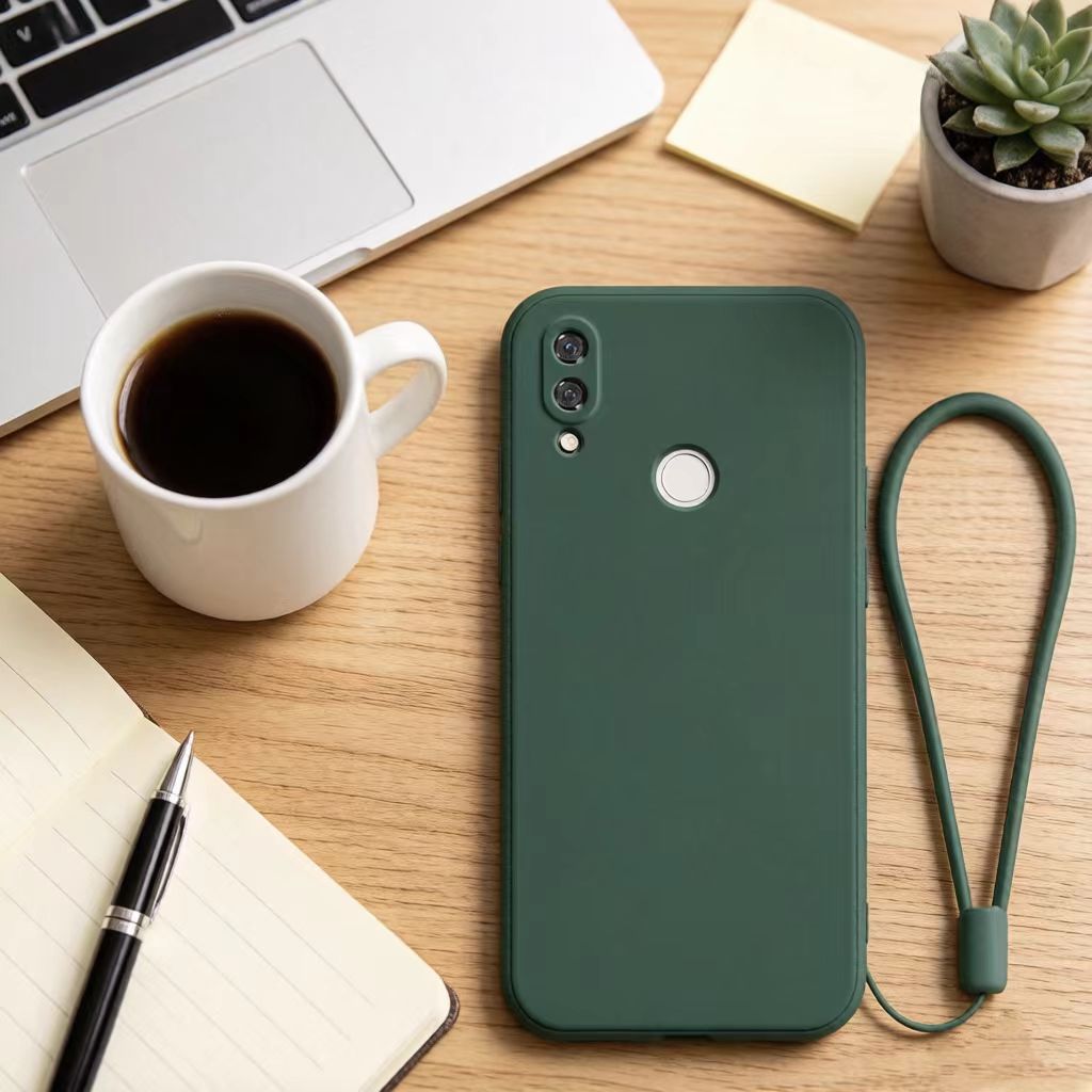 TEMU Чохол для телефону: Темно-зелено- чохол з шнурком, підходить для Huawei Honor 10 20S 20 Y6 Y7 Y9 Prime 2019 P30 P20 Mate 20 20X Nova 5T Z,