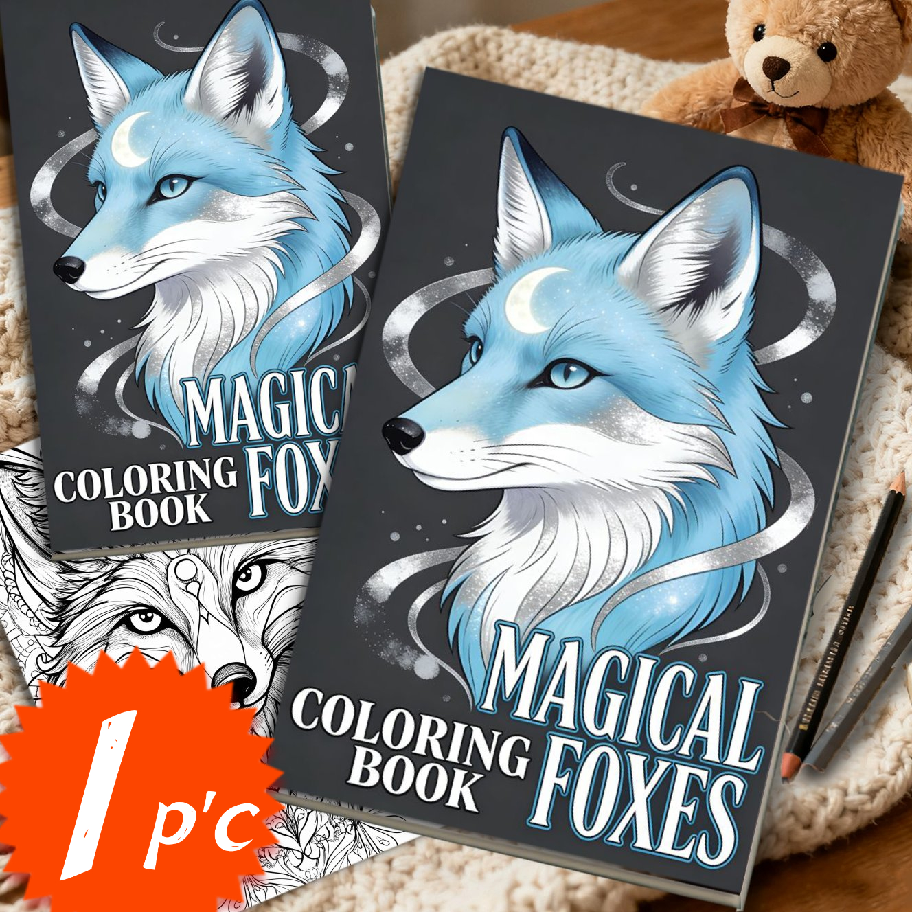 TEMU 1 Book "the Fox" Adult Coloring Book Suitable For Stress & - A4 Pages With Magical Fox Designs, Fox-themed Pages For Adults,, Gifts, New Year