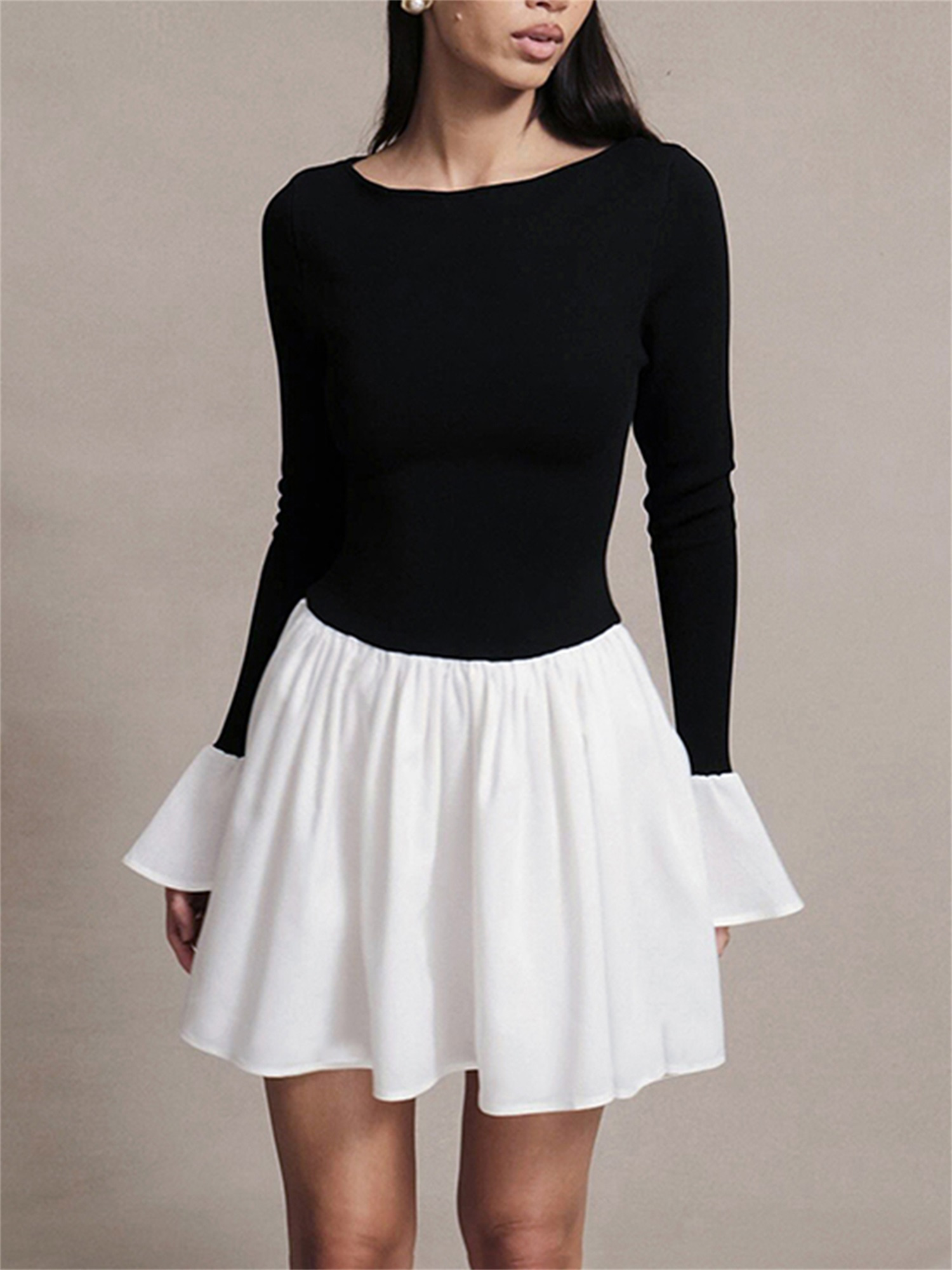 casual fit and flare dress with sleeves Shop Tahari Arthur S. Levine clothing and handbags at SilkRoll. Trade with  us! main image 1