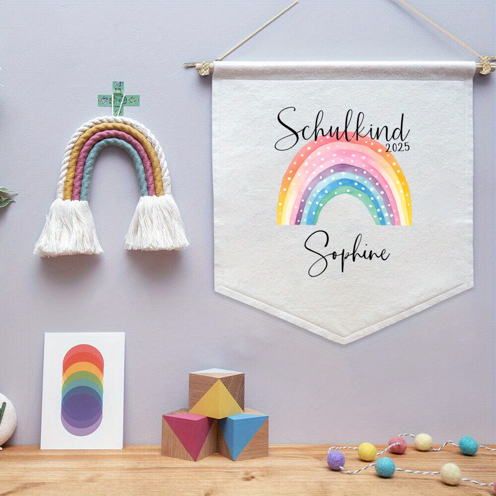 1pc Personalized German School Opening Hanging Decoration | Hanging Wall Display Banner Flag | Party And Holiday Gifts | Suitable For Back-to-