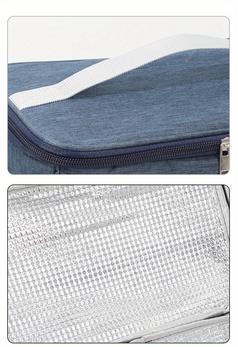 Heated Lunch Box Handbag Insulated Bag Aluminum Foil Thickened Bento Bag Large Capacity Lunch Bag for Office Workers Fashionable Non-food contact,back to school