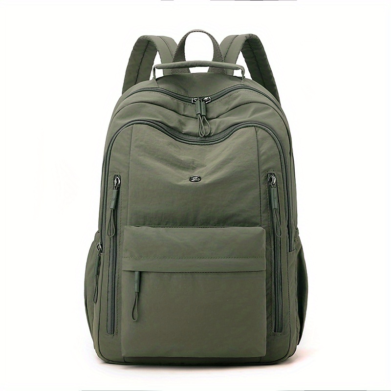 TEMU Women' S Fashionable And Casual Nylon Multi- Layer Backpack For Travel, Large Capacity Backpack For Women