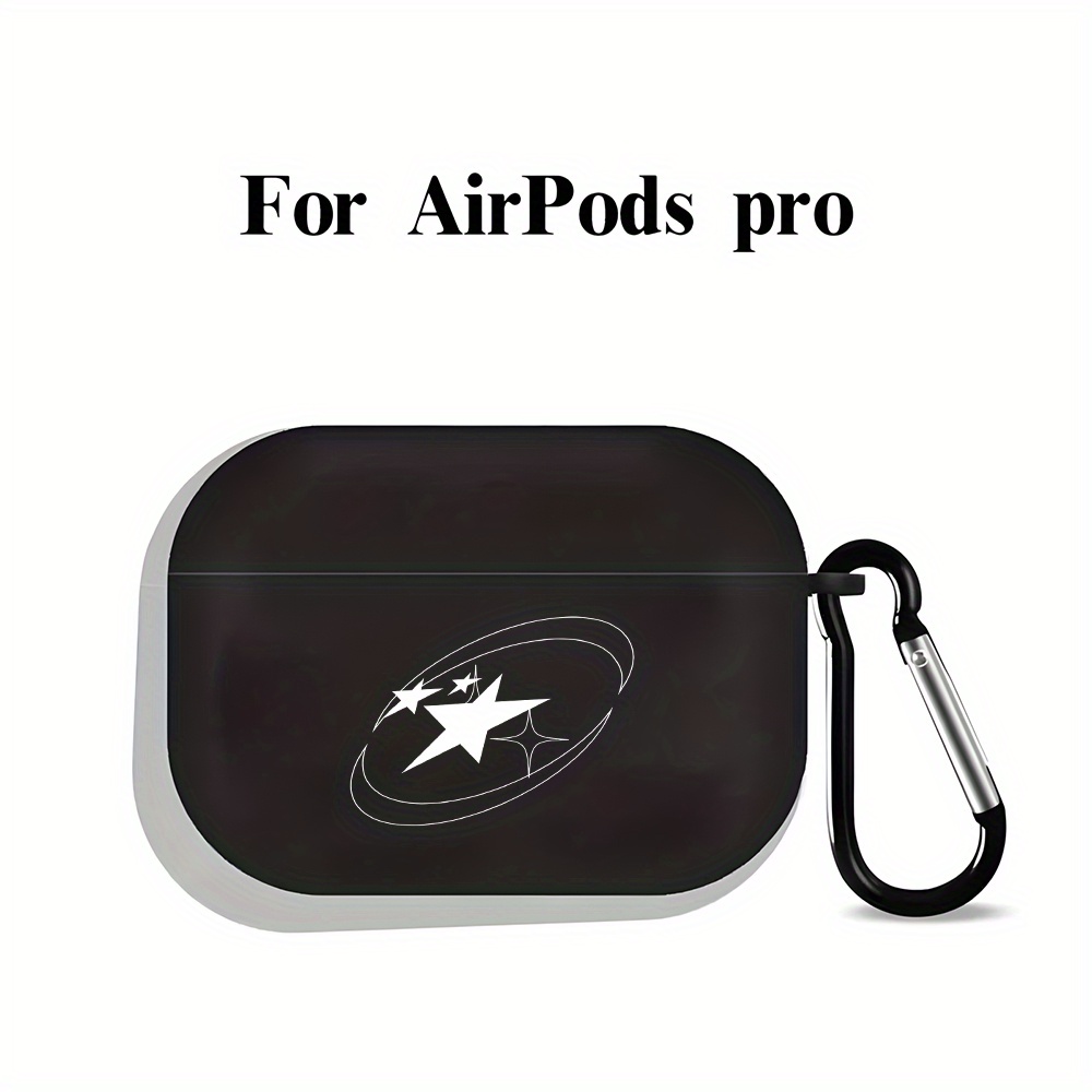 TEMU Крутий чохол Cool Stars Y2K для for AirPods 1, 2, 3 Pro (2-го ) – Чорно- стильний чехол у естетиці Y2K. Милий подарунок для жінок та чоловіків
