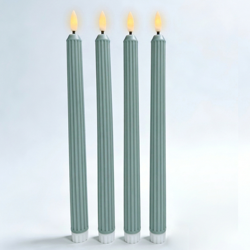 TEMU 4 candele a LED senza fiamma, candele elettroniche a forma di colonna , con fiamma 3D, adatte per matrimoni, chiese, feste, Halloween, Natale,