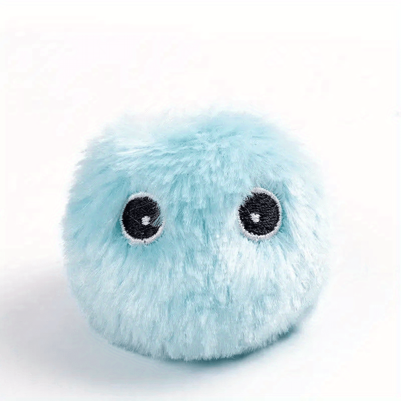 Cat Plush Toys, Interactive Ball Cat Training Toys, Pet Toys, Ball Cat Vocal Toys, Self-entertainment Artifacts, Cute Plush Pom-pom Cats