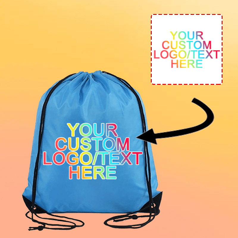 TEMU a sacca con coulisse 1 pz con logo/testo personalizzato - /Logo/Testo per regali, sport, viaggi, borsa con chiusura a coulisse, ordini benvenuti